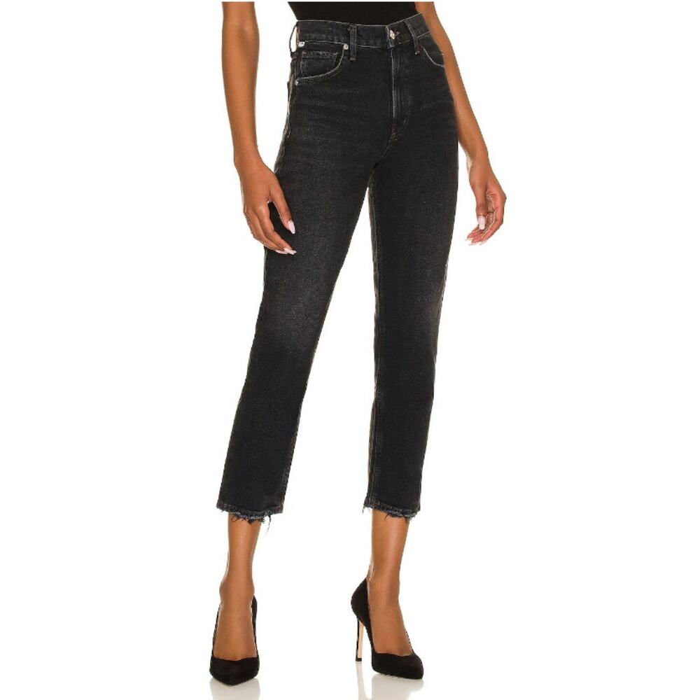 Citizens of Humanity Marlee Relaxed Taper Distressed Black Jeans Size 25